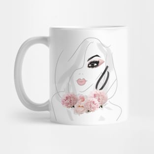 chic fashion illustration girl Mug